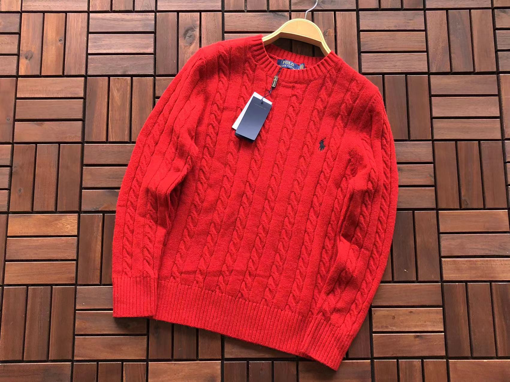 Ralph Lauren Camisola Algodão Trançadas Gola Redonda