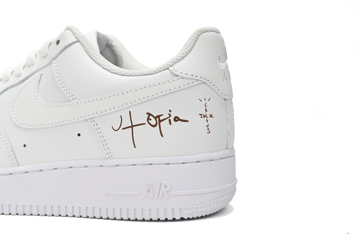 Nike Air Force 1 White Travis Scott Cactus Jack Utopia Edition