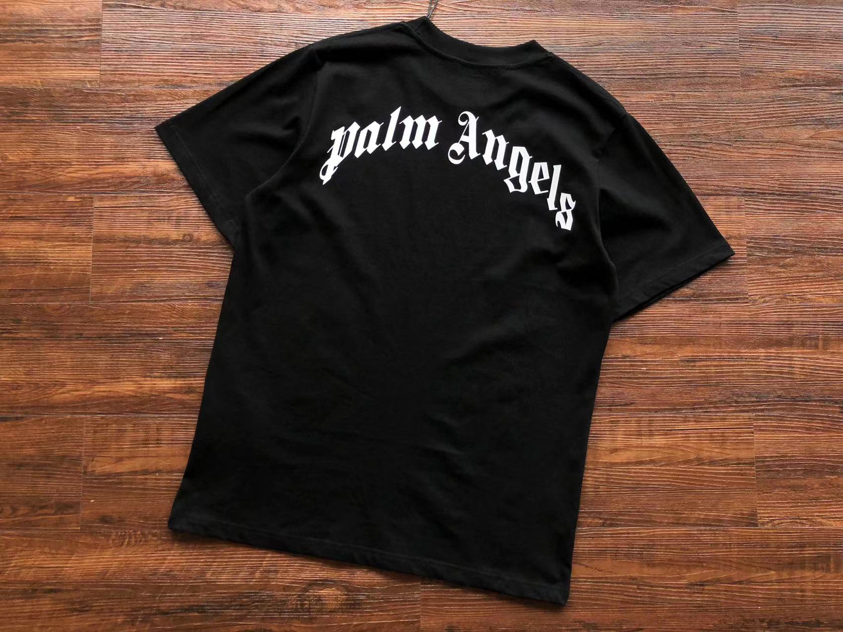 T-Shirt Palm Angels White Shark