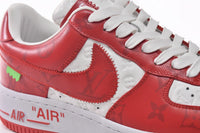 Louis Vuitton Nike Air Force 1 By Virgil Abloh White Red