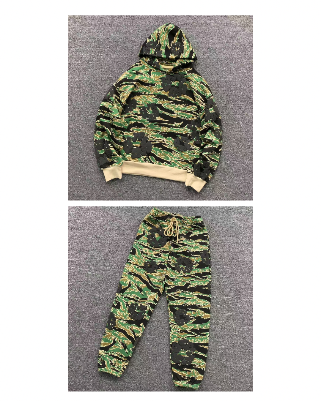 Camo Tears Tracksuit Green