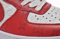 Louis Vuitton Nike Air Force 1 By Virgil Abloh White Red
