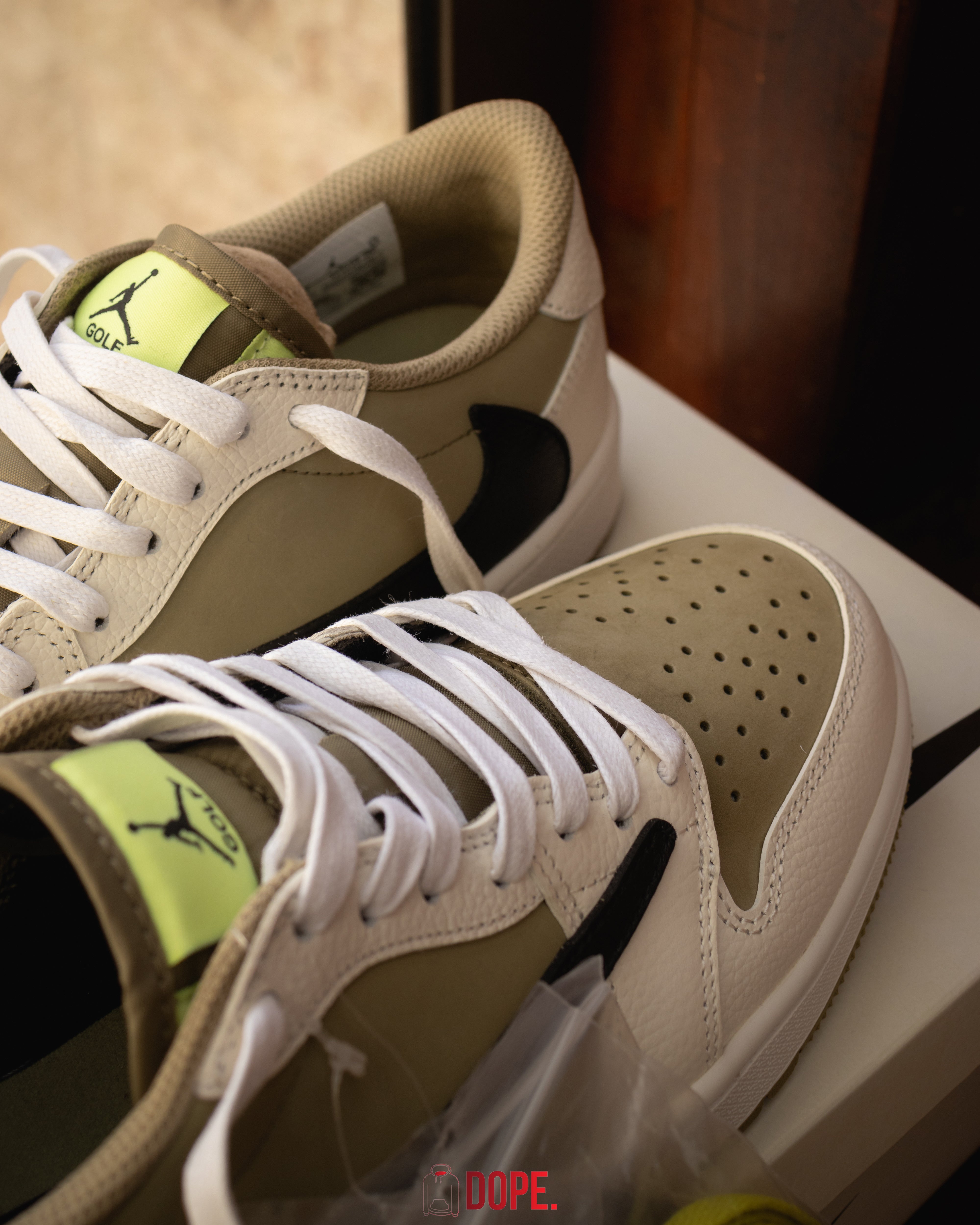 Jordan 1 Retro Low Golf Travis Scott Neutral Olive