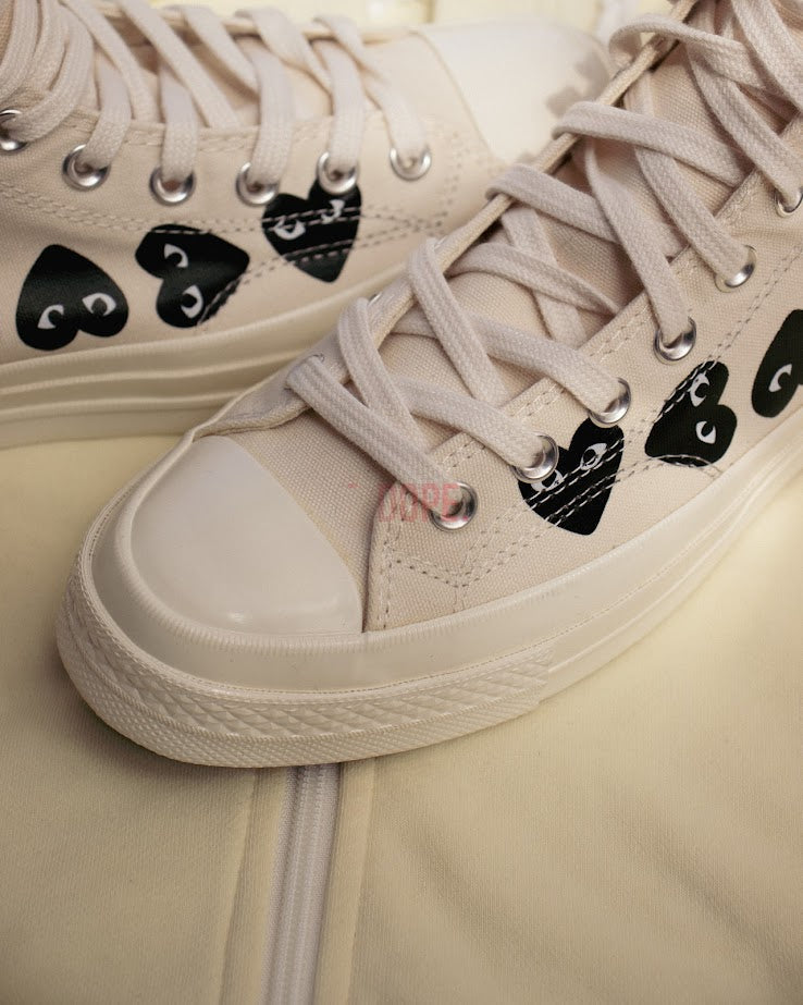 Converse Chuck Taylor All Star 70 Hi Comme des Garcons PLAY Multi-Heart Milk