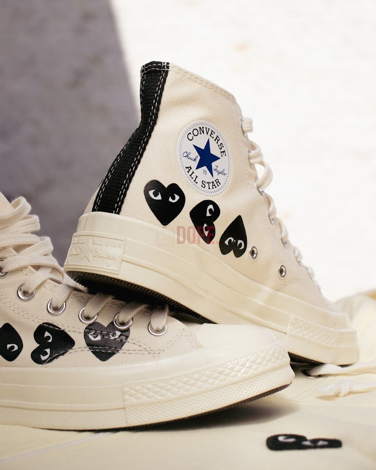 Converse Chuck Taylor All Star 70 Hi Comme des Garcons PLAY Multi-Heart Milk