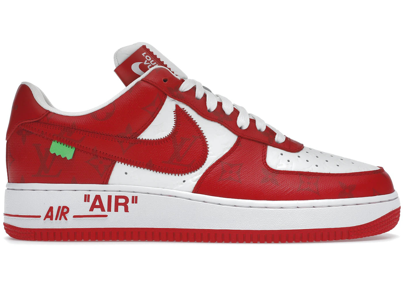 Louis Vuitton Nike Air Force 1 By Virgil Abloh White Red