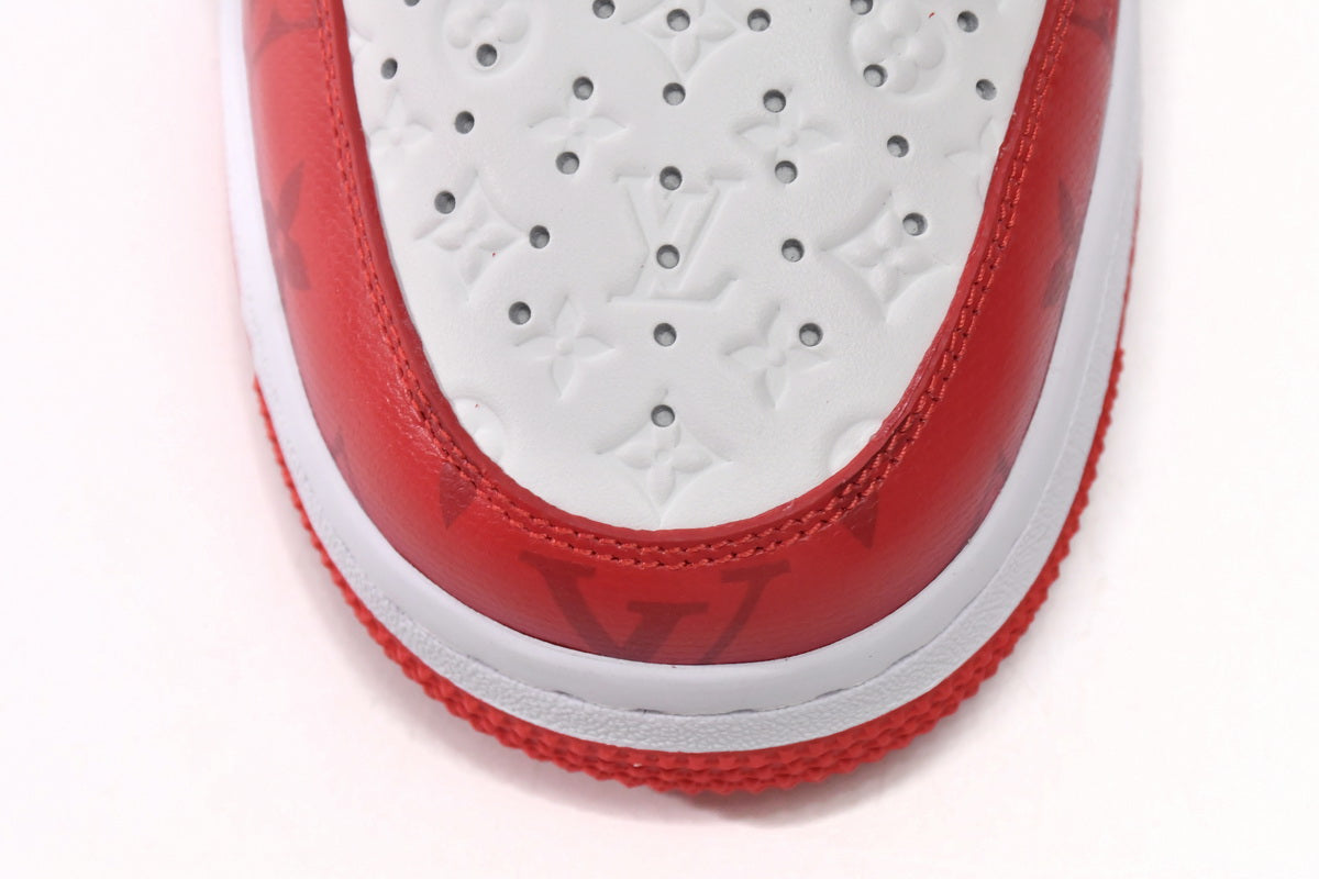Louis Vuitton Nike Air Force 1 By Virgil Abloh White Red