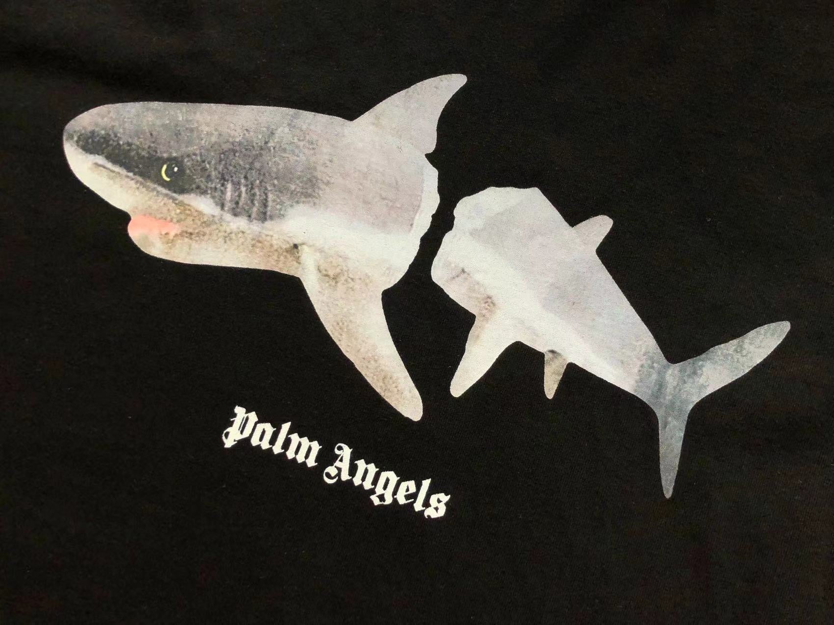 T-Shirt Palm Angels White Shark