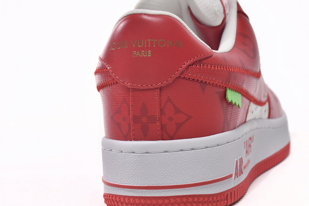 Louis Vuitton Nike Air Force 1 By Virgil Abloh White Red
