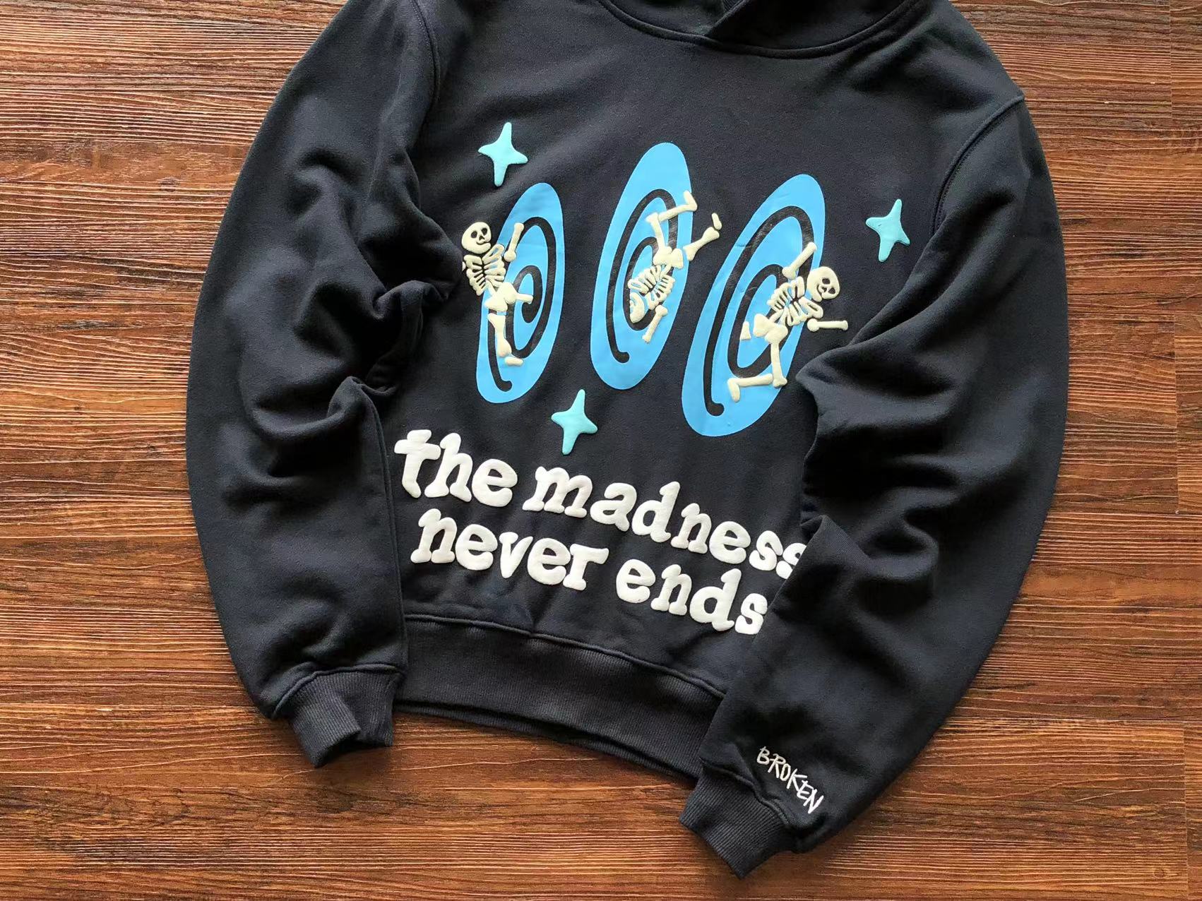 Broken Planet Hoodie "the madness never ends"