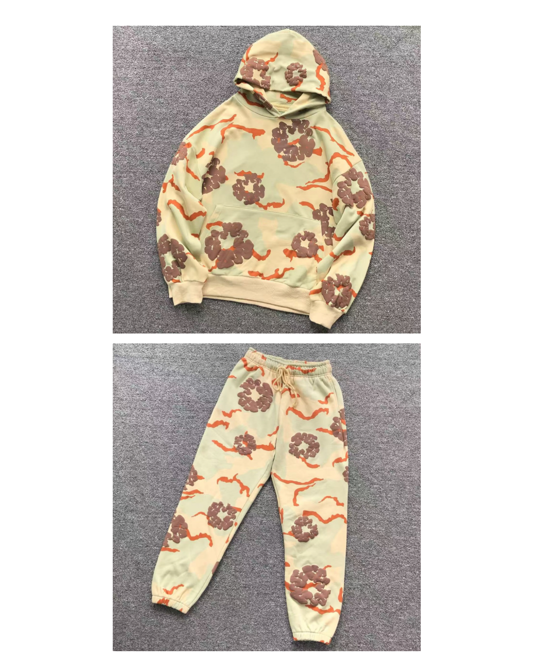 Camo Tears Tracksuit Tan