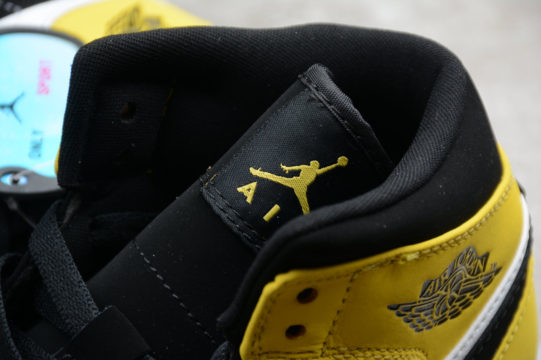 Jordan 1 Mid Yellow Toe Black