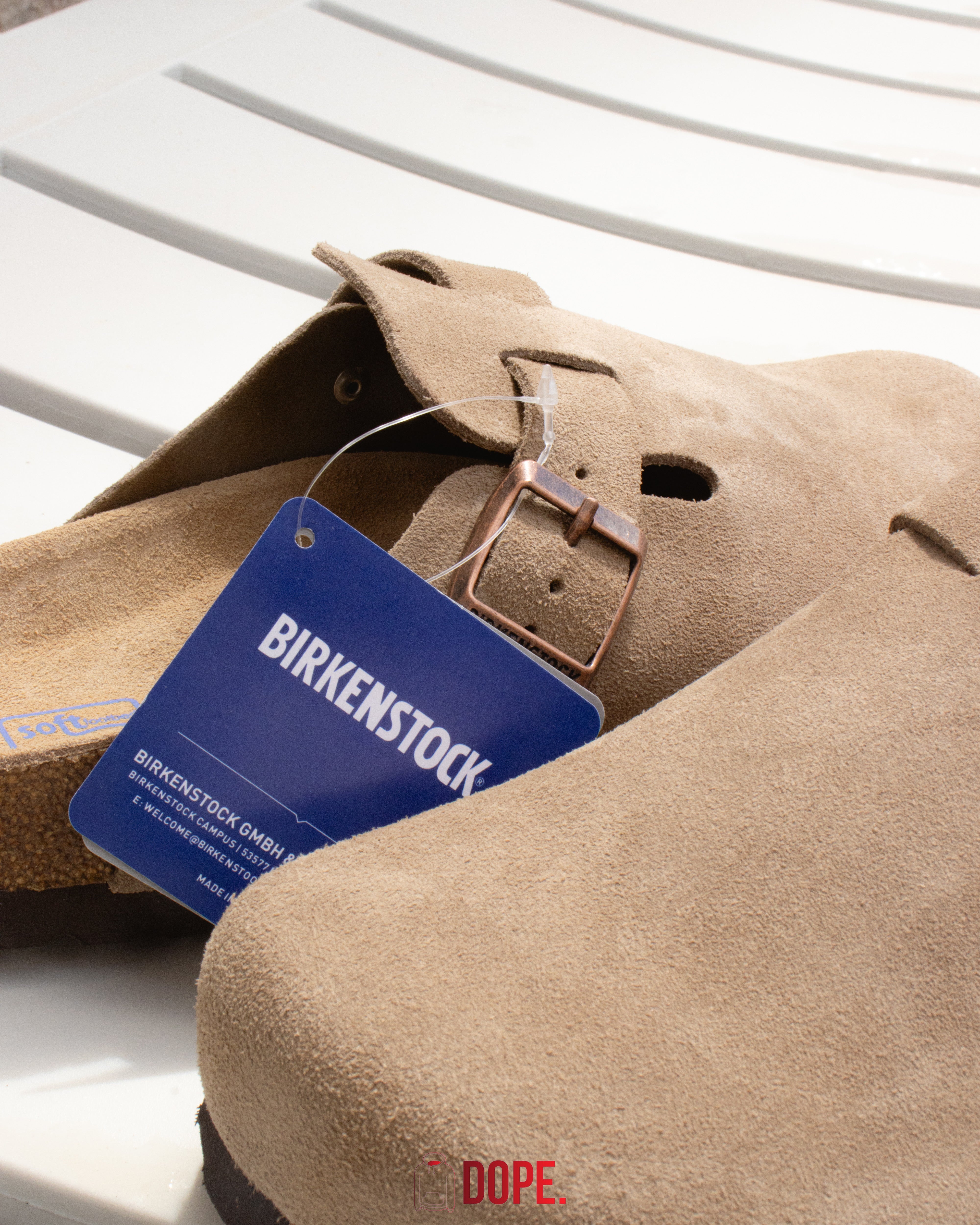 Birkenstock Boston Soft Footbed Suede Taupe