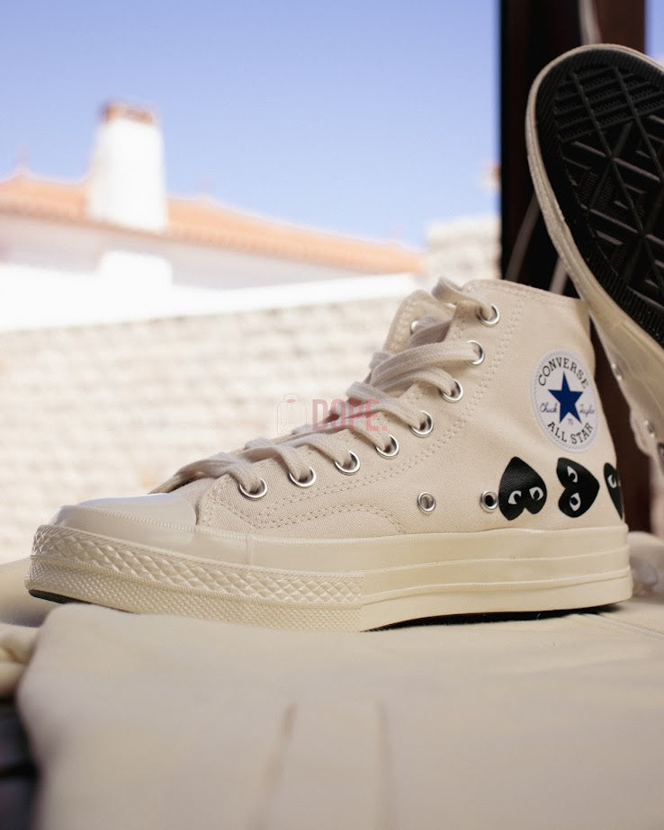 Converse Chuck Taylor All Star 70 Hi Comme des Garcons PLAY Multi-Heart Milk