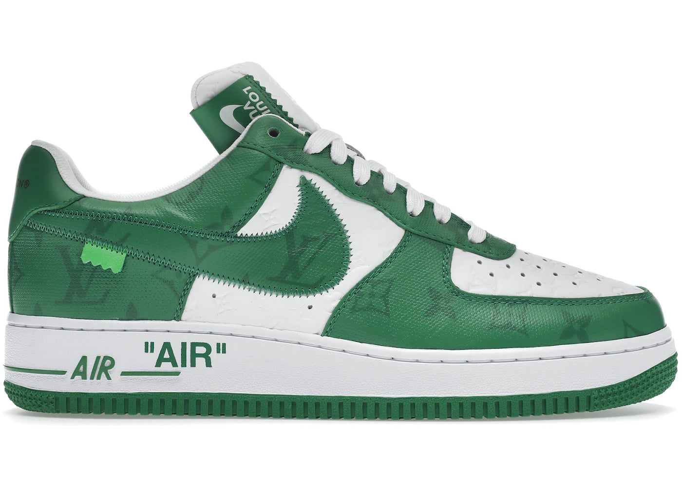 Louis Vuitton Nike Air Force 1 By Virgil Abloh White Green