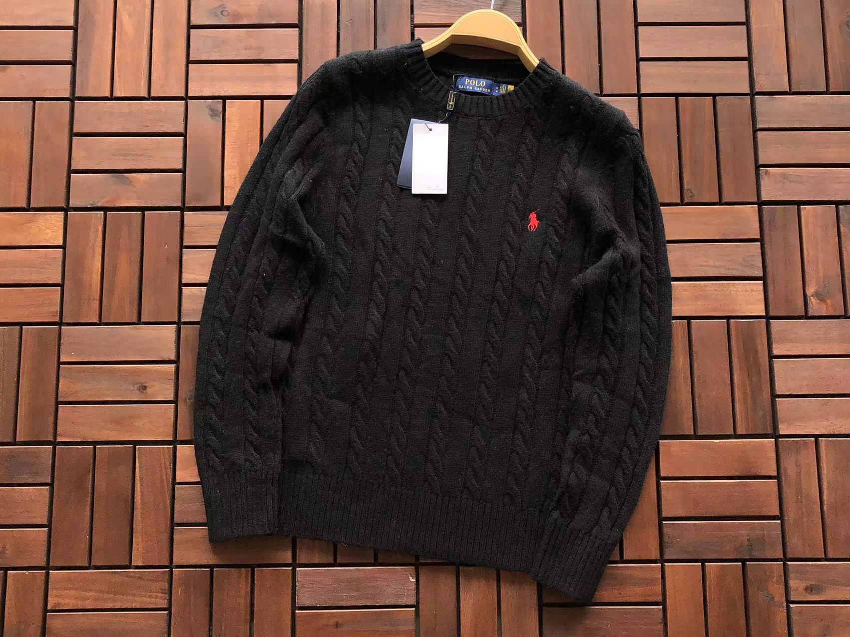 Ralph Lauren Camisola Algodão Trançadas Gola Redonda