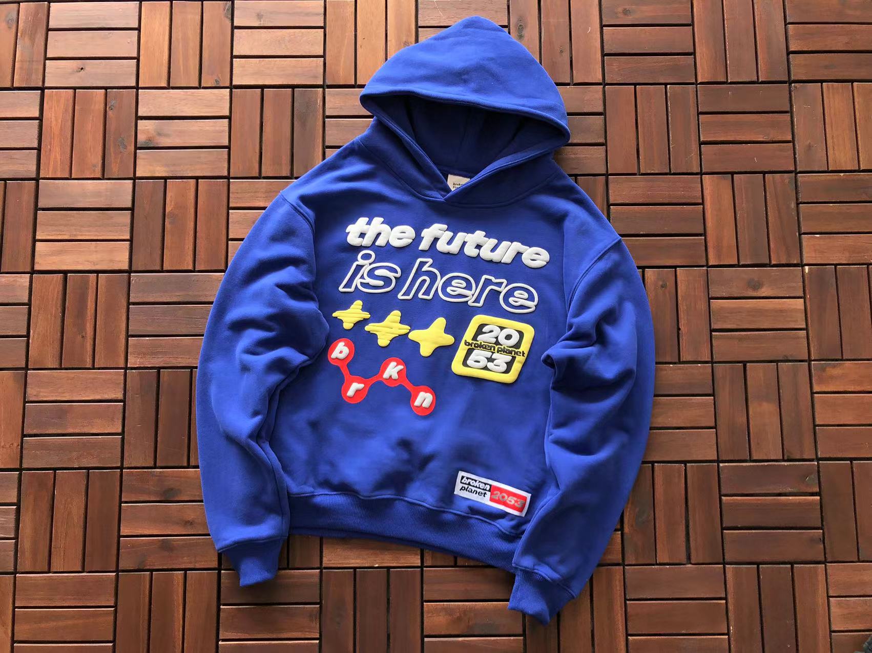 Broken Planet Hoodie Azul