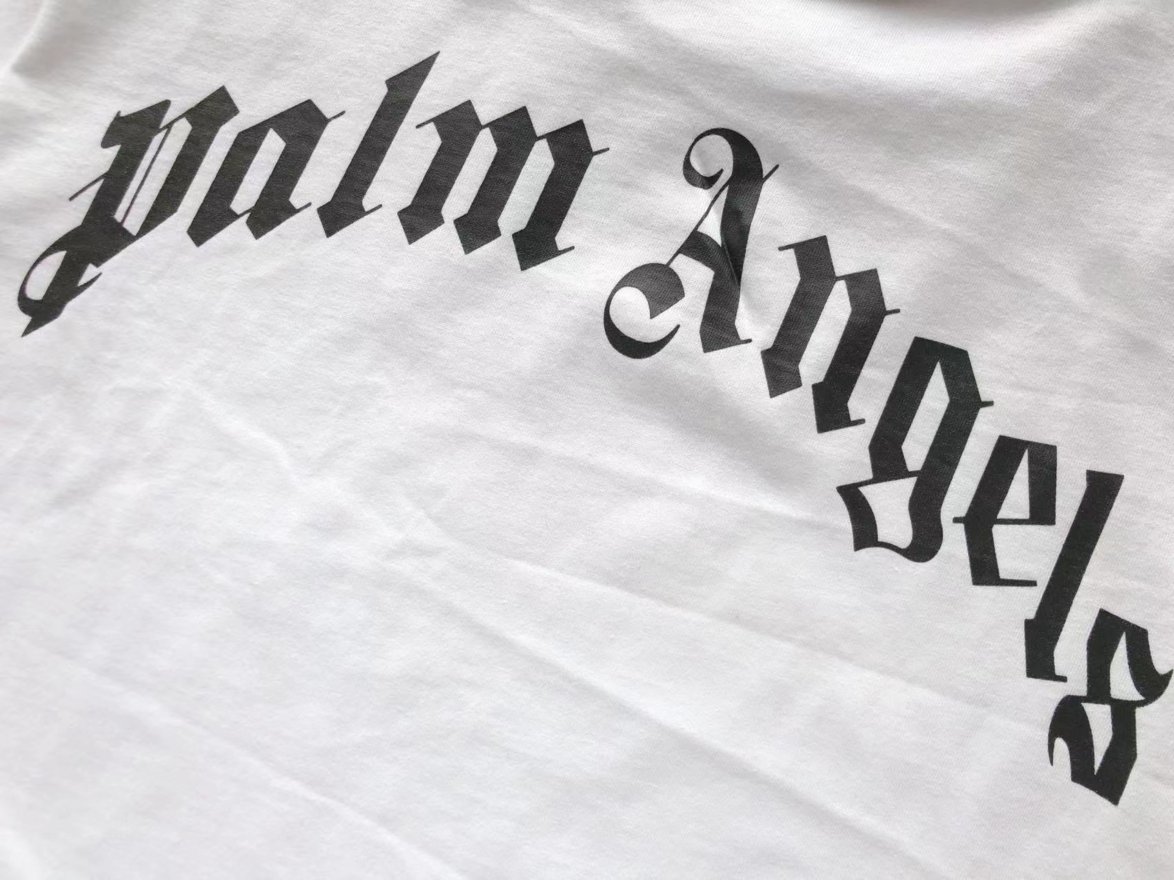 T-Shirt Palm Angels White Shark