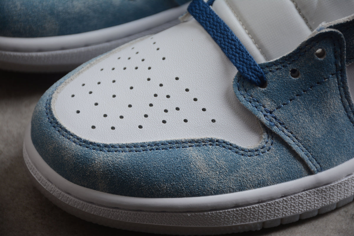 Jordan 1 Mid French Blue Fire Red