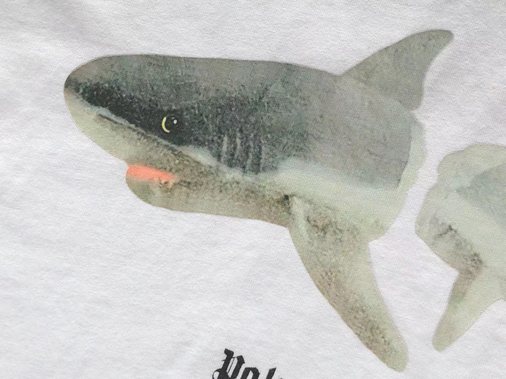 T-Shirt Palm Angels White Shark